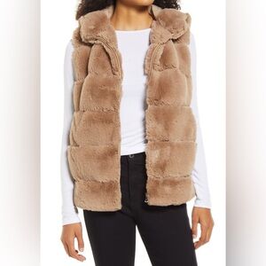 LA FIORENTINA Faux Fur Hooded Vest